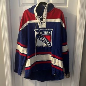 47 Brand NY Rangers Hockey Jersey Pullover Hoodie- Size XXL